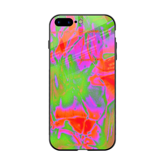 Triple Glow back phone cover | glass case for iphone 8 plus