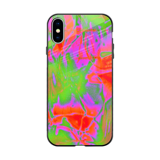 Triple Glow back phone cover | glass case for iphone xs
