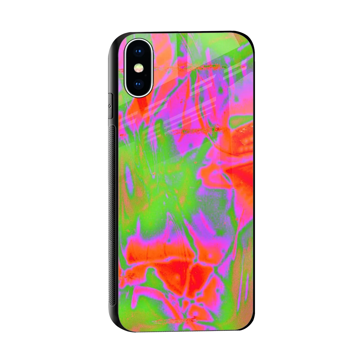 Triple Glow sleek iphone xs cover with tempered glass back and TPU edges