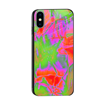 Triple Glow sleek iphone xs cover with tempered glass back and TPU edges