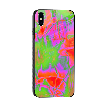 Triple Glow sleek iphone xs max cover with tempered glass back and TPU edges