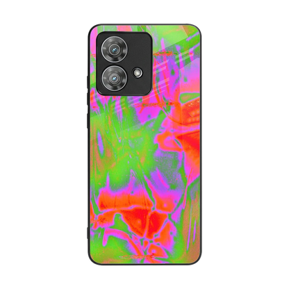 Triple Glow back phone cover | glass case for motorola edge 40 neo 5g