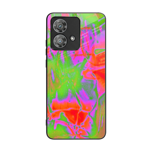 Triple Glow back phone cover | glass case for motorola edge 40 neo 5g