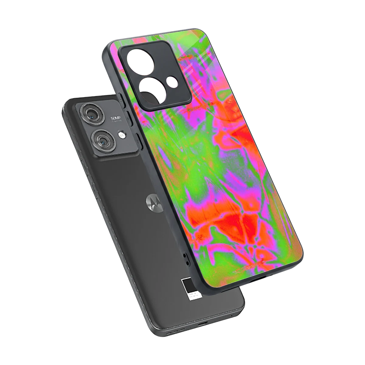 Triple Glow sleek motorola edge 40 neo 5g cover with tempered glass back and TPU edges