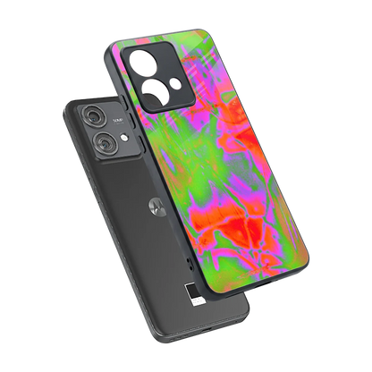 Triple Glow sleek motorola edge 40 neo 5g cover with tempered glass back and TPU edges
