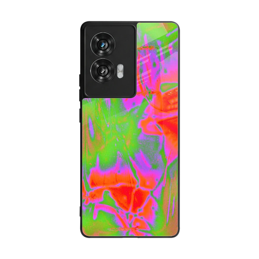 Triple Glow back phone cover | glass case for motorola edge 50 fusion