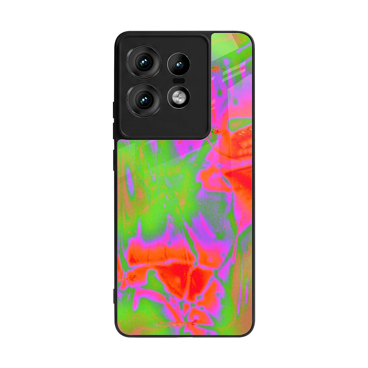 Triple Glow back phone cover | glass case for motorola edge 50 pro