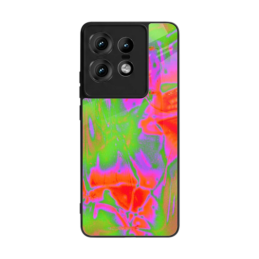 Triple Glow back phone cover | glass case for motorola edge 50 pro