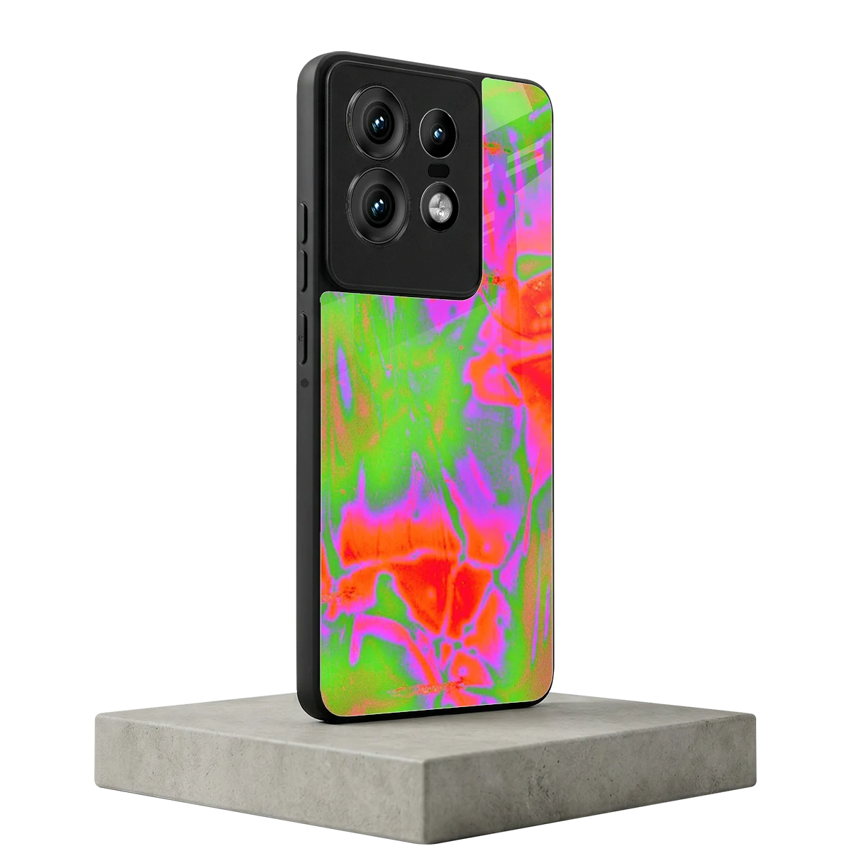 Triple Glow motorola edge 50 pro mobile cover | shockproof glass phone case