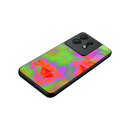 Triple Glow stylish phone case for motorola edge 50 pro | glossy glass and slim fit