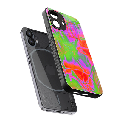 Triple Glow sleek nothing phone 2 cover with tempered glass back and TPU edges