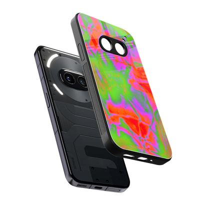 Triple Glow sleek nothing phone 2a plus cover with tempered glass back and TPU edges