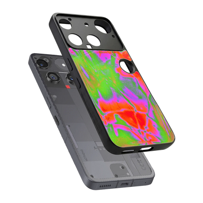 Triple Glow sleek nothing phone 3 cover with tempered glass back and TPU edges