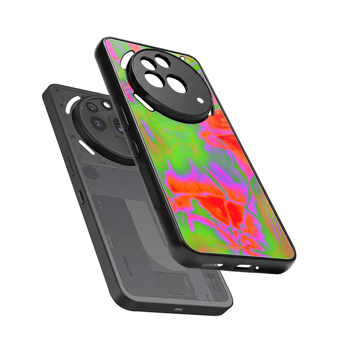 Triple Glow sleek nothing phone 3a pro cover with tempered glass back and TPU edges