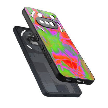 Triple Glow sleek nothing phone 3a cover with tempered glass back and TPU edges