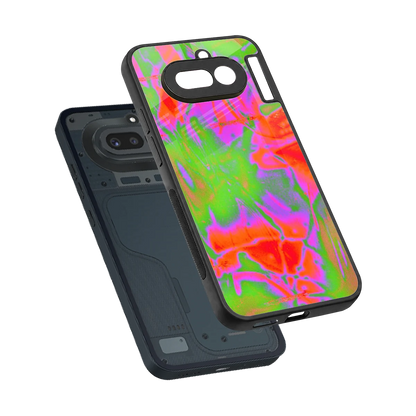 Triple Glow sleek nothing phone 4a cover with tempered glass back and TPU edges