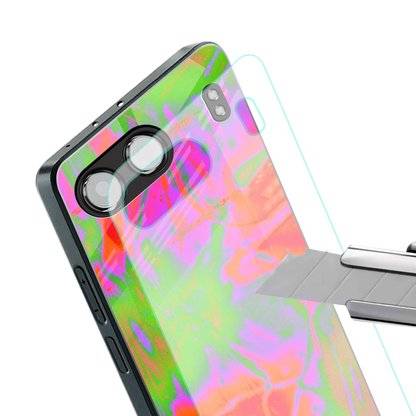 Triple Glow stylish phone case for oneplus nord 4 | glossy glass and slim fit