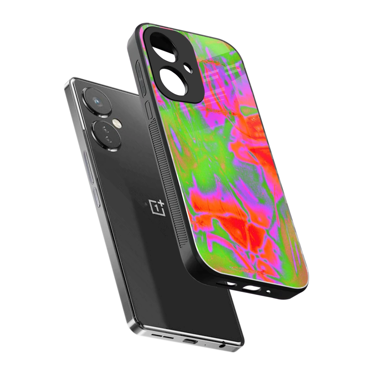 Triple Glow sleek oneplus nord ce 3 cover with tempered glass back and TPU edges