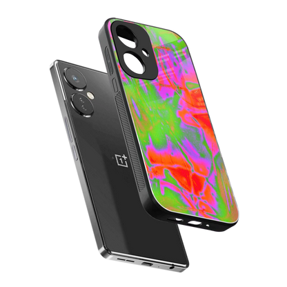 Triple Glow sleek oneplus nord ce 3 cover with tempered glass back and TPU edges