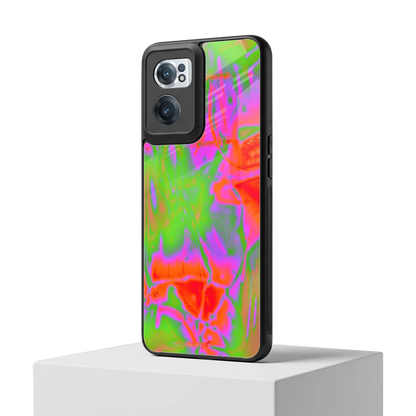 Triple Glow oneplus nord ce 2 mobile cover | shockproof glass phone case
