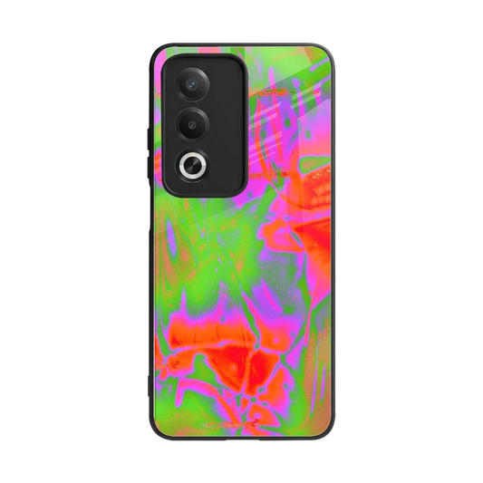Triple Glow back phone cover | glass case for oppo a3 pro