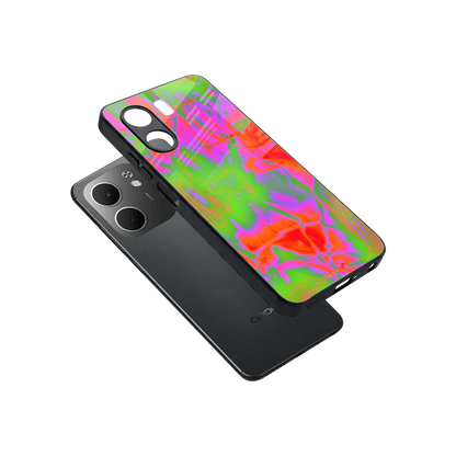 Triple Glow sleek oppo a5x 5g cover with tempered glass back and TPU edges