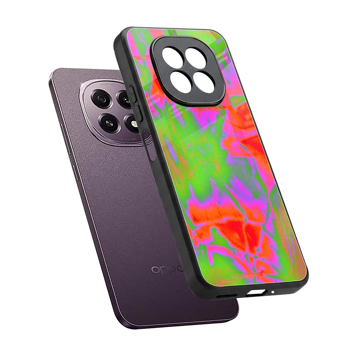 Triple Glow sleek oppo f29 5g cover with tempered glass back and TPU edges
