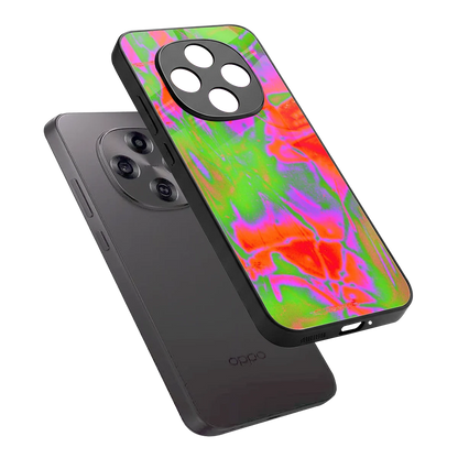 Triple Glow sleek oppo f31 pro 5g cover with tempered glass back and TPU edges
