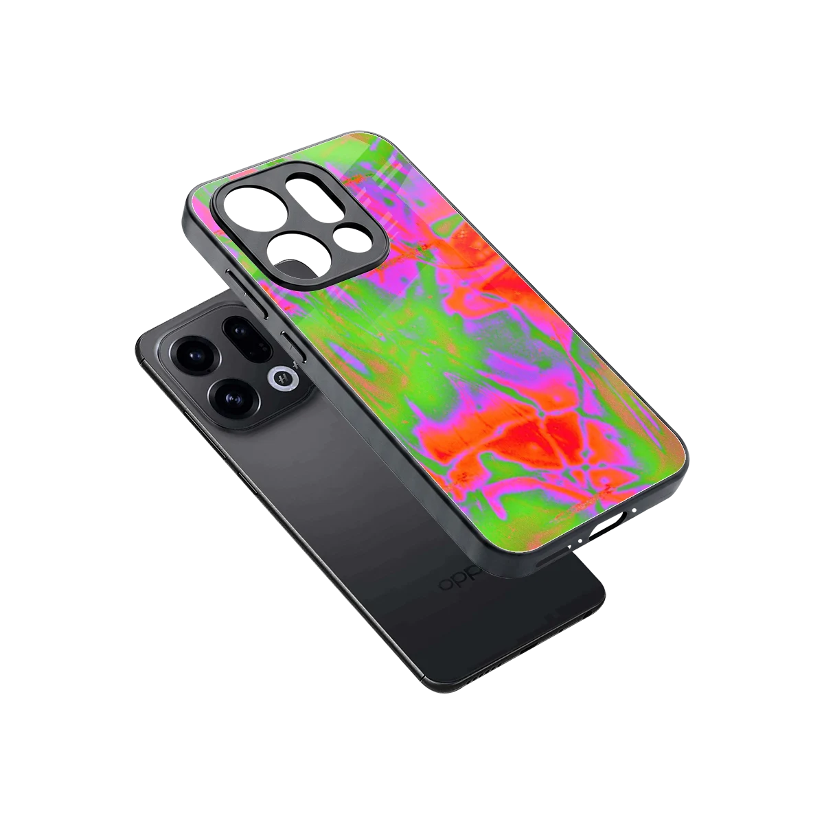 Triple Glow sleek oppo find x9 cover with tempered glass back and TPU edges