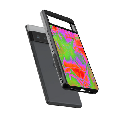 Triple Glow sleek google pixel 6 pro cover with tempered glass back and TPU edges