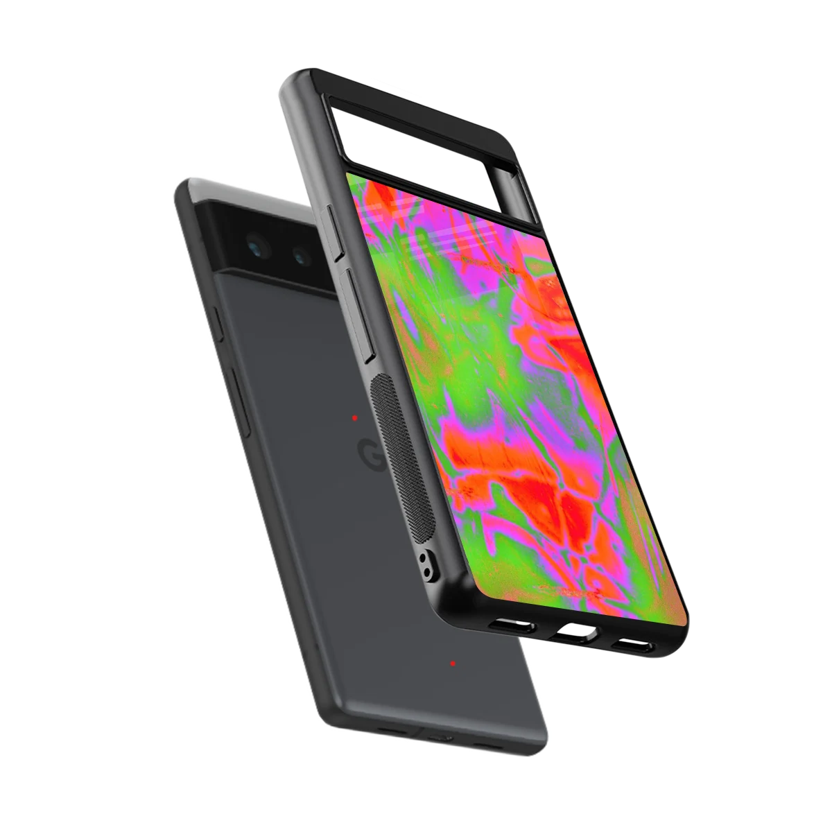 Triple Glow sleek google pixel 6a cover with tempered glass back and TPU edges