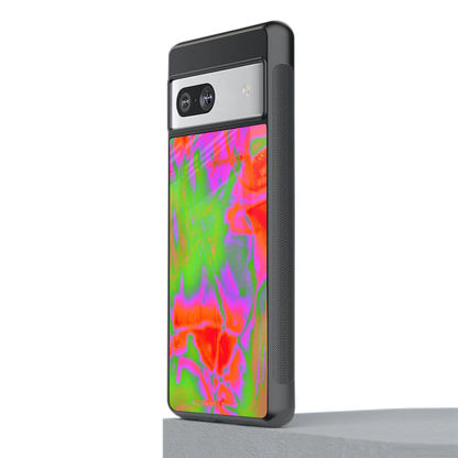 Triple Glow stylish phone case for google pixel 7a | glossy glass and slim fit