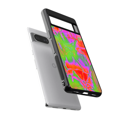 Triple Glow sleek google pixel 8 cover with tempered glass back and TPU edges