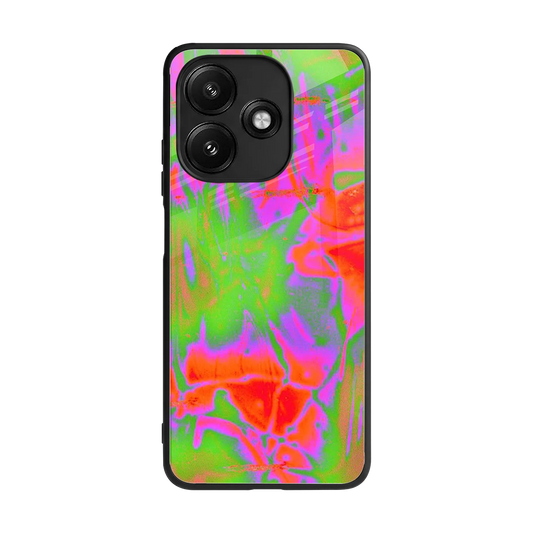 Triple Glow back phone cover | glass case for redmi 12 5g