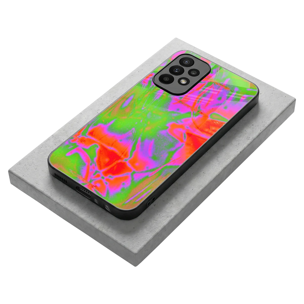 Triple Glow stylish phone case for samsung galaxy a23 | glossy glass and slim fit