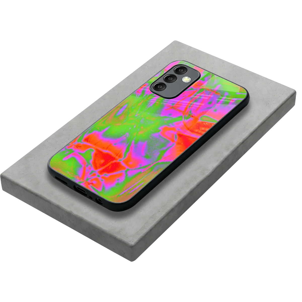 Triple Glow stylish phone case for samsung galaxy m14 5g | glossy glass and slim fit