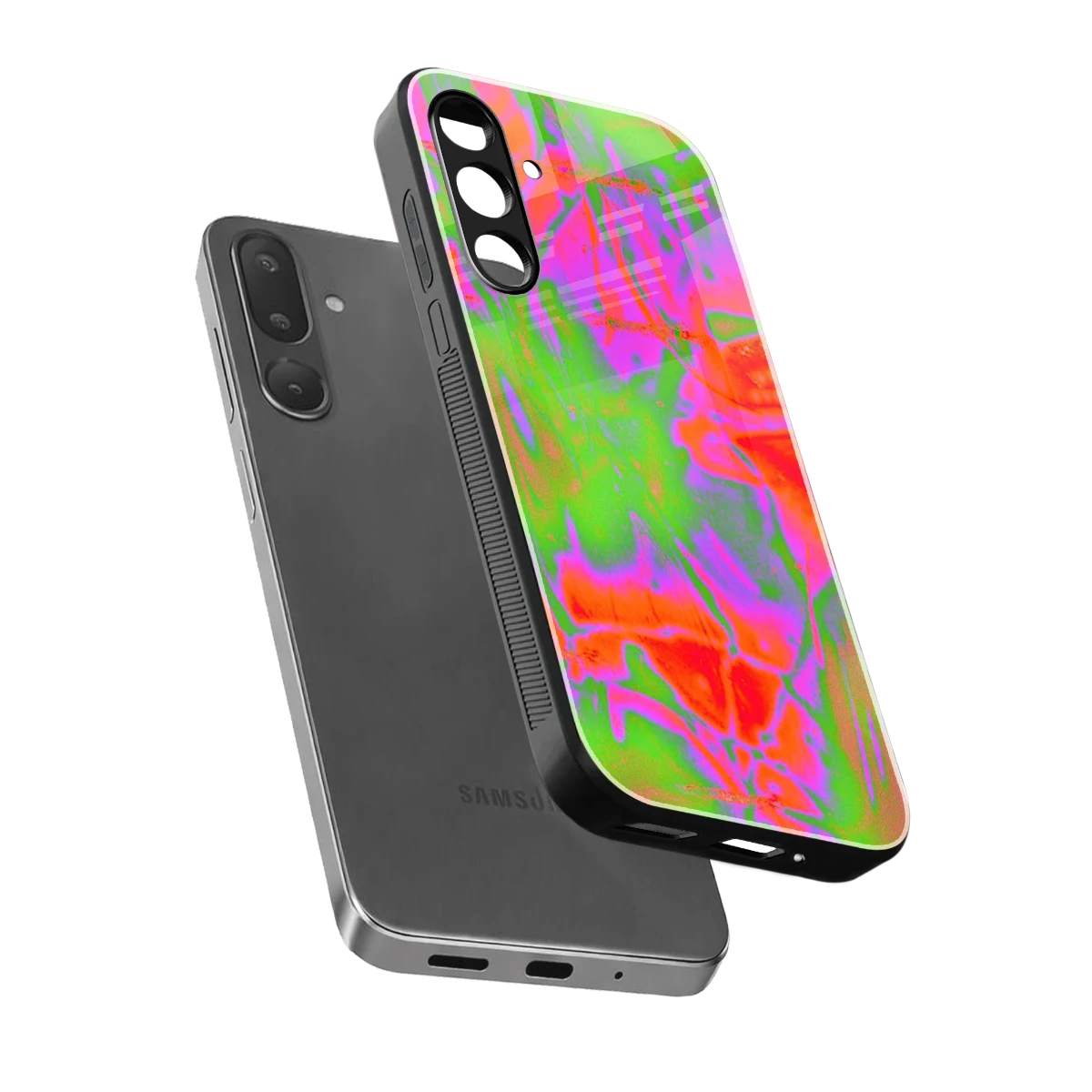 Triple Glow sleek samsung galaxy m16 5g cover with tempered glass back and TPU edges