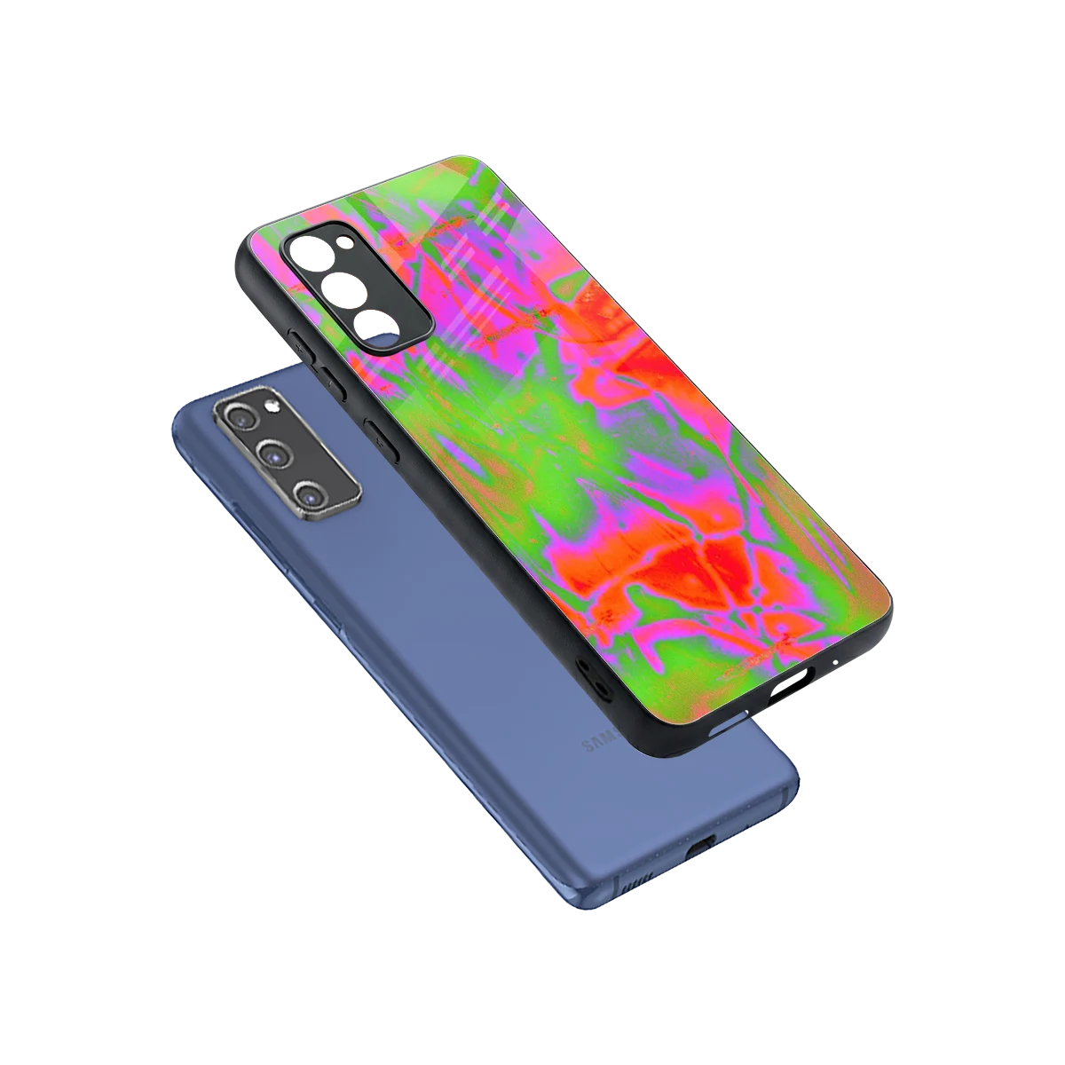 Triple Glow sleek samsung galaxy s20 fe cover with tempered glass back and TPU edges