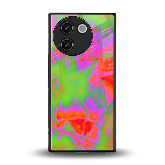 Triple Glow back phone cover | glass case for vivo v30e