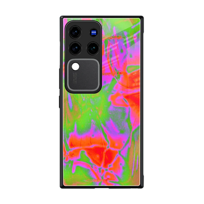Triple Glow back phone cover | glass case forvivo v30 pro