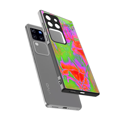 Triple Glow sleekvivo v30 pro cover with tempered glass back and TPU edges
