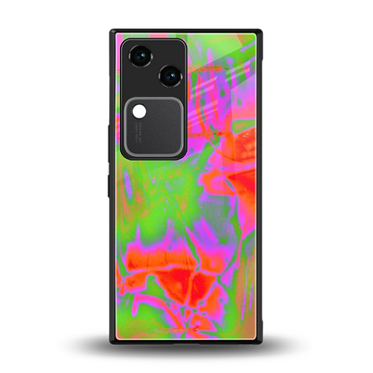 Triple Glow back phone cover | glass case for vivo v30