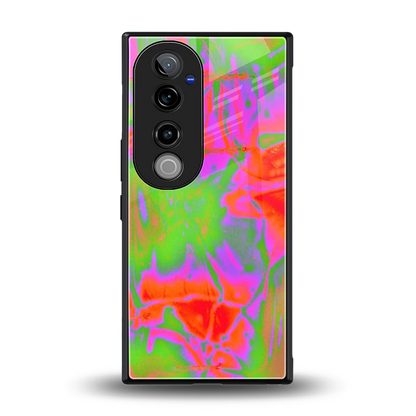 Triple Glow back phone cover | glass case for vivo v40 pro