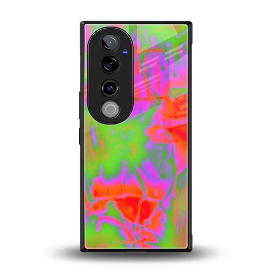 Triple Glow back phone cover | glass case for vivo v40 pro