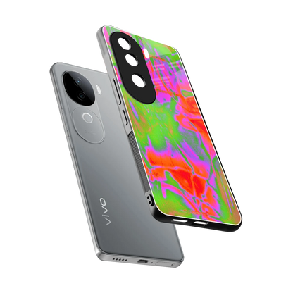 Triple Glow sleek vivo v40e cover with tempered glass back and TPU edges
