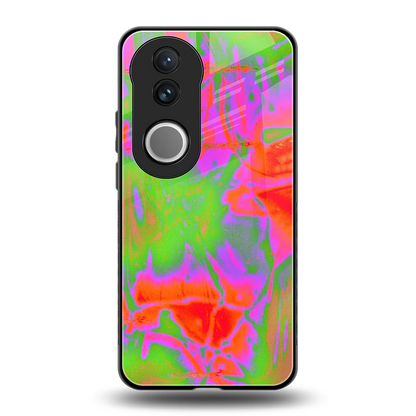 Triple Glow back phone cover | glass case for vivo v50