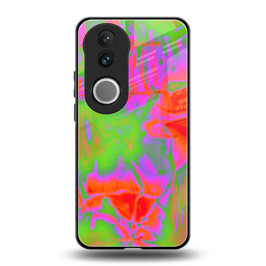 Triple Glow back phone cover | glass case for vivo v50