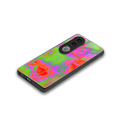 Triple Glow stylish phone case for vivo v50 | glossy glass and slim fit