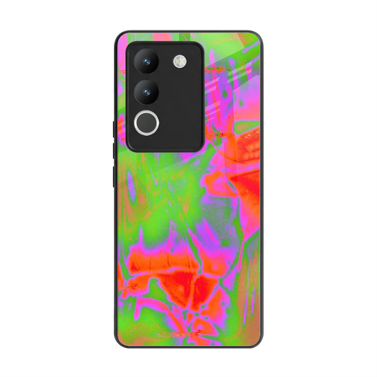 Triple Glow back phone cover | glass case for vivo y200 5g