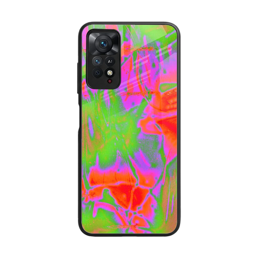 Triple Glow back phone cover | glass case for redmi note 11 pro